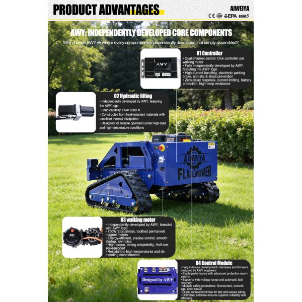 All-Terrain FLAIL MOWER with Superior Cutting Ability, Even Trimming Effect, Easy to Control, Low Maintenance Cost