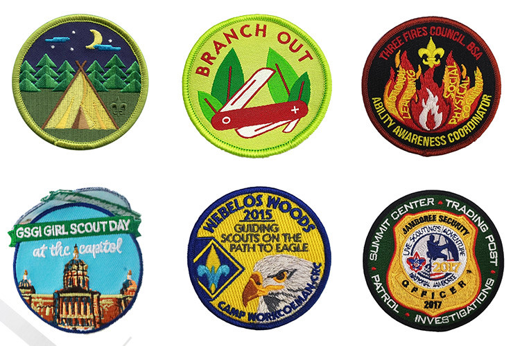 Outdoor Adventure 3D Vintage Boy Scout Patches Pantone Matched