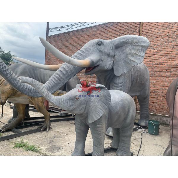 Theme Park Realistic Animatronic Animals Life Size Elephant Customized