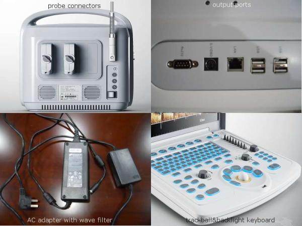 2. 0MHz～10. 0MHz 18.5 Inch Full Touch Screen Trolley Color Doppler Machine With