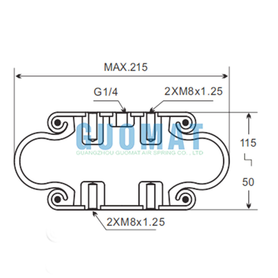 Natural Rubber Guomat Suspension System Parts Sp 1 B 07 Phoenix Air Spring