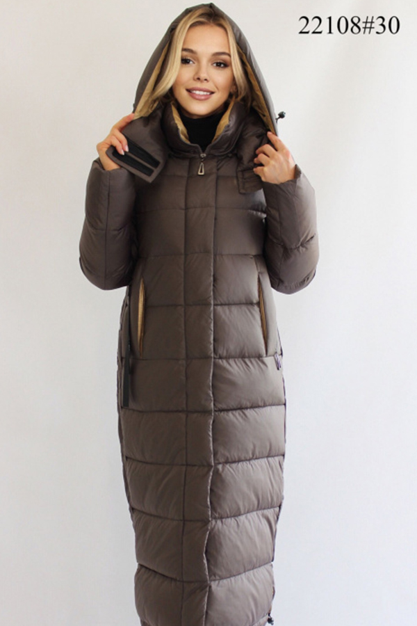 FODARLLOY Ladies Warm Hooded Solid Color Cotton-padded Clothes Women Long Down Winter Slim Jackets