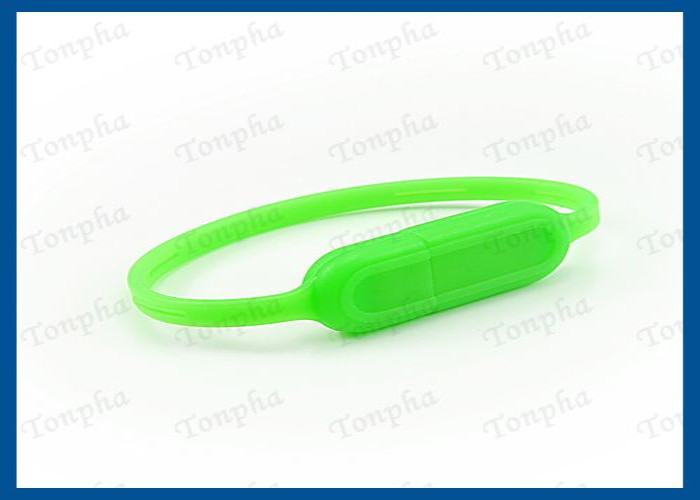Promotional Thin Wristband Flash Drive Convenient Carrying Silicone Material