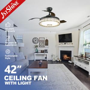China Ultra Quiet Music Invisible Ceiling Fan Chandelier Remote Control wholesale