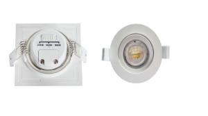 China CCT Changeable Indoor LED Downlights 5W IP54 Black Square Recessed wholesale