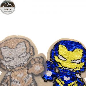 China Iron Man Embroidery Designs Patches For Garment Decoration Custom Color wholesale