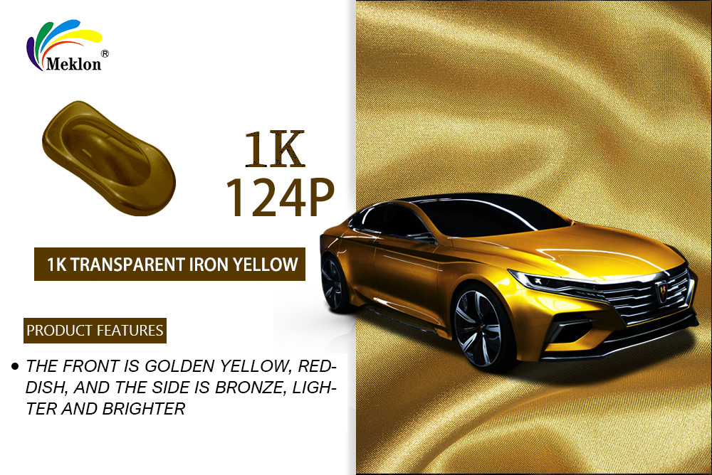 Auto Coating 1K Transparent iron Yellow Acrylic Refinish Glitter Car Paint