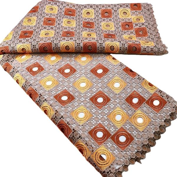 Good quality comfortable guipure lace wedding african lace fabric water soluble