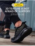 Industrial Work Flyknit Safety Shoes With Air-cushioned Sole And Kevlar Midsole