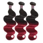 Unprodussed Remy Indian Virgin Hair Weft Body Wave Ombre Color 1B/99J