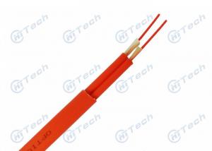 China Duplex Flat Fiber Optic Cable 2 Cores UL Fire Rated OFNR With 900μM Tight Buffer Fiber on sale