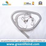 Transparent Clear Spring Steel Wire Lanyard W/Swivel Clips