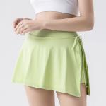 Black Nylon Womens Tennis Skirt Active Stretch Sport Ladies Golf Skorts