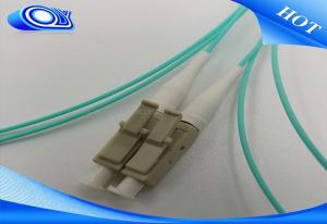 China LC / UPC Fiber Optic Pigtail 50 / 125 MM OM3 Simplex LC Fiber Optic Patch Cord wholesale
