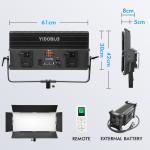 External Battery Supply 30000lm Video Production Lighting Led Panel Bi Color
