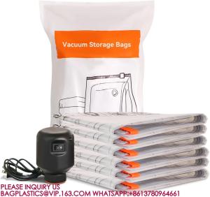 China Space Saver Jumbo Vacuum Storage Bag Double Zip Seal Special Grip Clip Ideal Compression wholesale