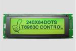 STN Yellow Green Graphic LCD Module 180x65mm 240*64 Ra6963 With LED Backlight