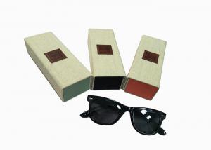 China White Linen Custom Optical Eyeglass Case / Collapsible Hard Sunglasses Case wholesale