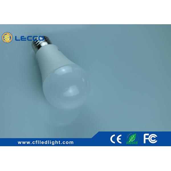 Pure White 12 Watt LED Bulb Lights A60 E27 Plastic Plus PBT / AL Materials