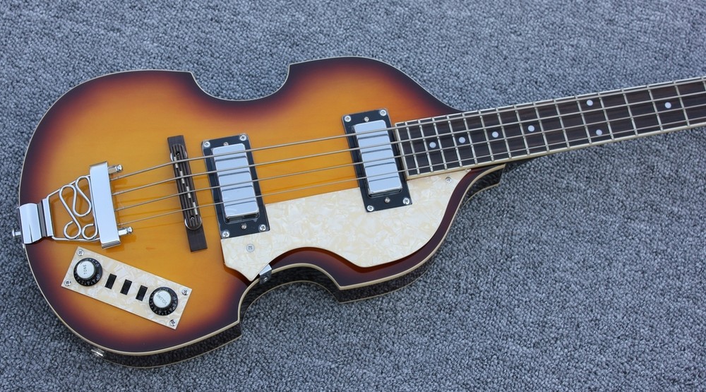 4-string BB2 BASS Violin BassHi-BB Series fully hollow body2 Staple pickups, vintage style4-string BB2 Style.Free shippi