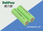 OEM 2200mAh AA NIMH Rechargeable Battery With Long Cycle Life