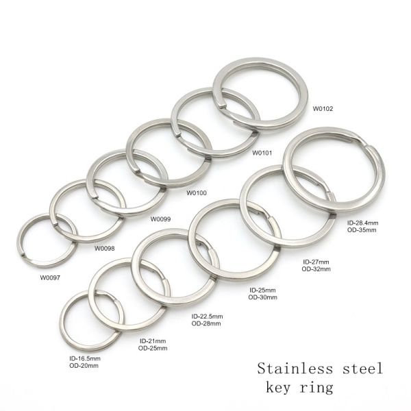 Shiny Gold Plated Split Ring Metal Key Chain Key Ring Custom Logo Rusty-Proof Keyring