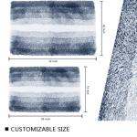Designed Latex Template Shape Anti Slip Pearl Yarn Tufted Bath Rug