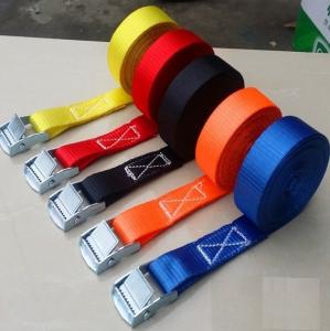 China Width 25mm 35mm 50mm Cam Buckle Straps , Heavy Duty Cam Buckle Tie Down Straps on sale