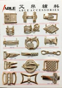 China A15 A16 High End Custom Metal Zinc Alloy Buckle Into Shoe / Bag Decorative Fitting wholesale