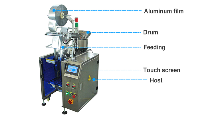 Multi-Function Aluminum Film Automatic Sachet Bag Medicine Pouch Tablet Counting Capsules Packaging Machine For Drug
