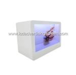 Refrigerator White Show Case Display , Transparent LCD Glass Box