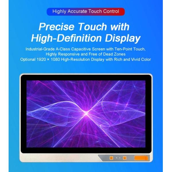 24 inch Durable Aluminum Alloy Android Industrial Touch Display 10 Point Capacitor All-In-One Panel Pc