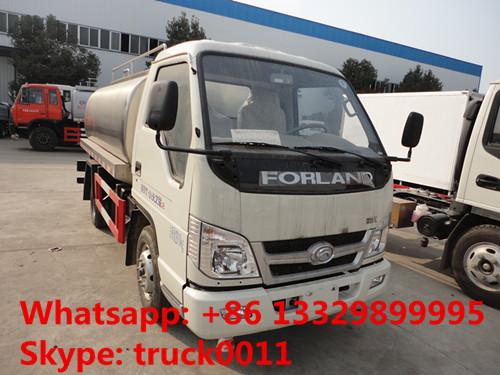 Quality forland 5,000L milk tank truck for sale, hot sale stainless steel liquid food tank truck for sale