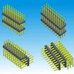 2.00mm Pin Header Triple Row Straight Right Angle