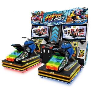 China 42 Inches 2 Players Racing Game Machine , Motorcycle Arcade Machine With Dynamic Seat wholesale