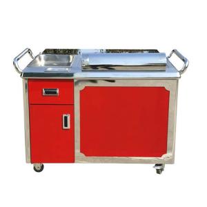China GREENARK TO29 Stainless Steel Red Mobile Teppanyaki Grill Table - Electromagnetic wholesale