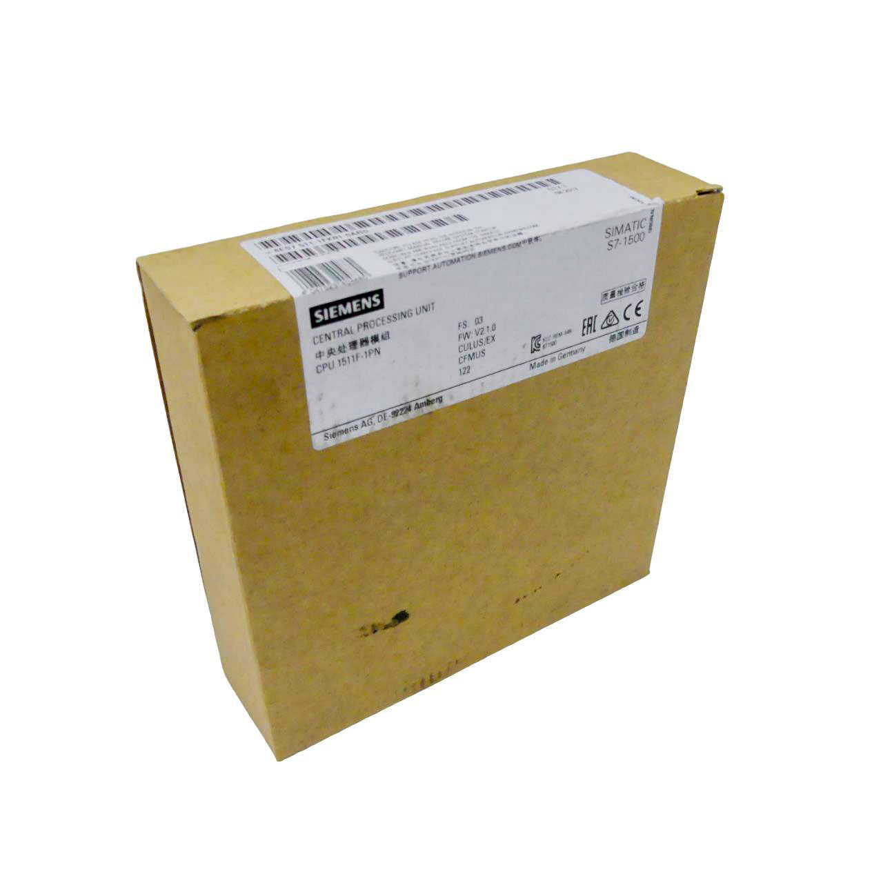 SIEMENS PLC SIMATIC S7-1500CPU 1511F-1 PN 6ES7511-1FK01-0AB0 SIMATIC MEMORY CARD REQUIRED