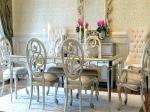 Popular rectangular banquet table mirrored 10-12 people dining table for wedding