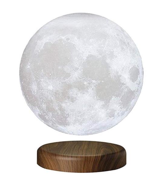 360 rotating round base magnetic levitation floating bottom 5inch moon lamp