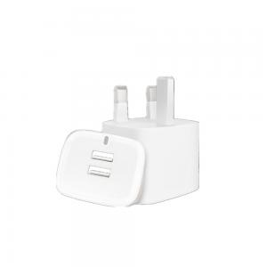 China 2.4a Dual Usb Wall Charger Fast Charging Travel Wall Charger 12w Uk Plug Mains Adapter wholesale