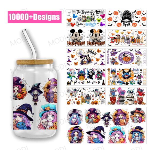 UV DTF Transfers For Halloween Cup Wrap Designs On Glass Tumblers For Holiday