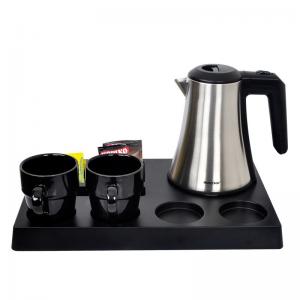 China 0.8L Stainless Steel Electric Kettle With Coffee Wooden Tray Set wholesale