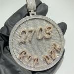 Icy Letter Miami Cuban Link Chain Charm Pendant Custom Name Cuban Link Chain