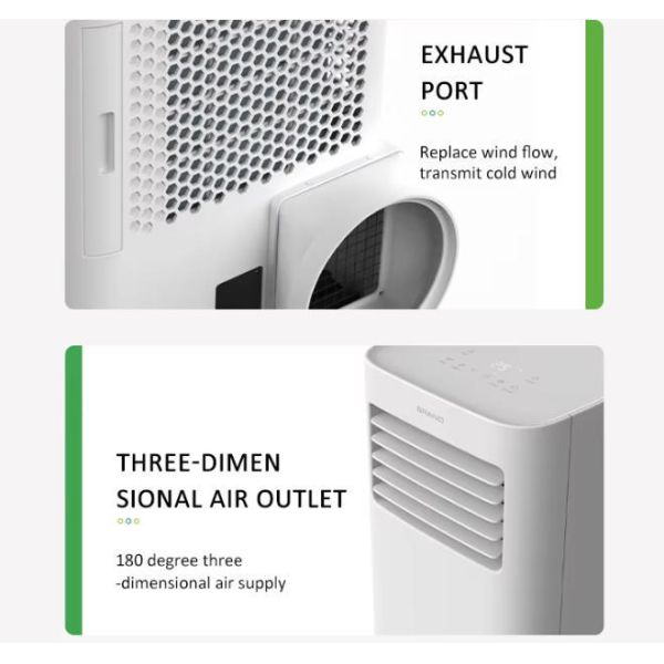 5000BTU Portable Smart Air Conditioner with Dehumidifying Function and LED Touch Screen Control