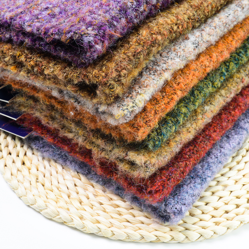 Colorful Circle Crochet Alpaca Yarn Soft Fancy Chunky Yarn Hand Knitting Anti Bacteria