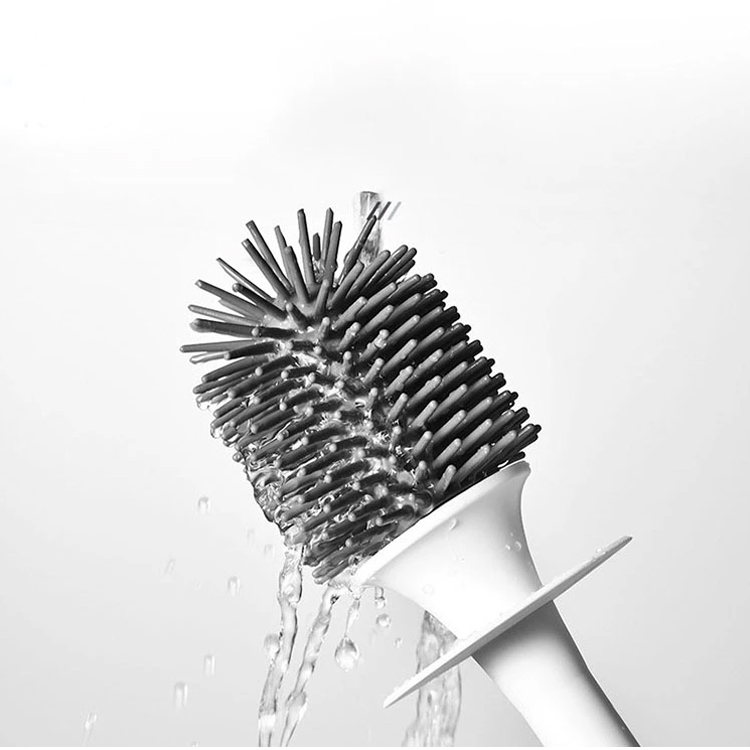 Handheld Silicone Toilet Brush And Holder Bathroom Accessories Toilet Brush Holder