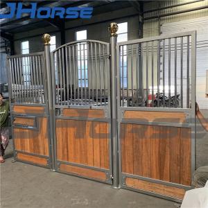 China Q235 Black Powder Coating Horse Stall Fronts With Roof wholesale