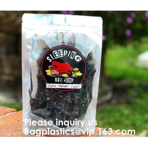 Custom Print Biodegradable Foil Packaging Soft Zipper Stand Up Bottom Gusset Plastic Drinking Pouches Bags With Straws