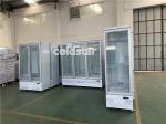 Beverage Cooler Single Glass Door Juices Beverage Refrigerator Upright Soft
