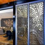 Aluminium Four Panel Room Divider Decorative Modern Divider Screen Portable